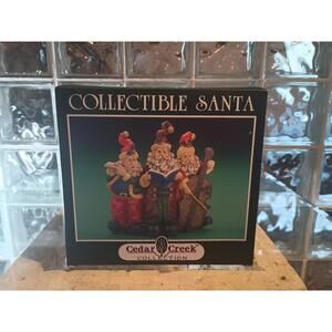 Ceramic Santa Claus Band Figurine Cedar Creek Collection
